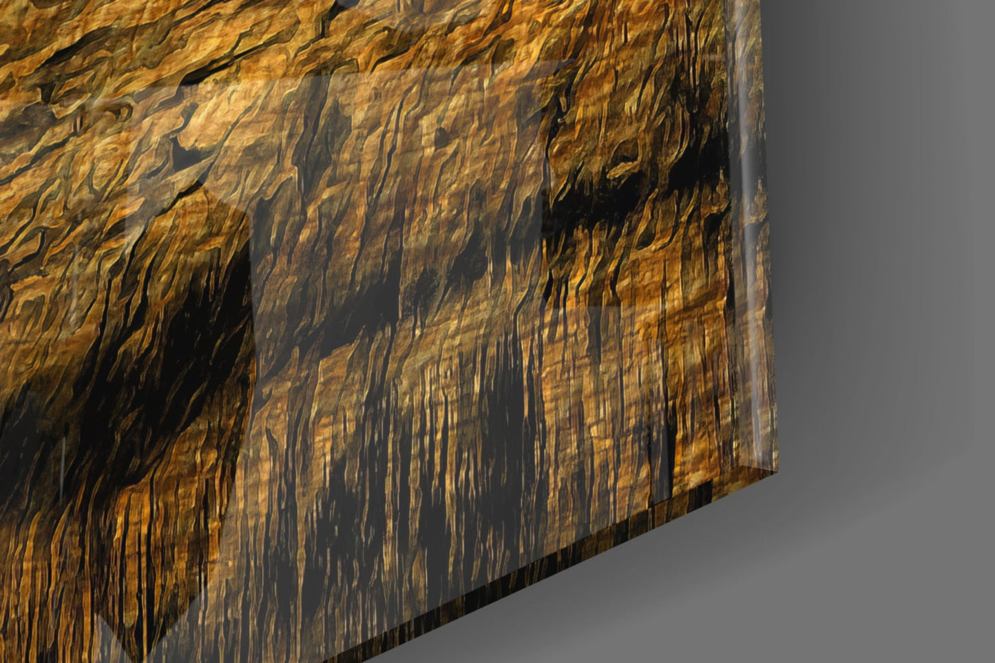 Golden Sunset Savanna Giraffe Glass Wall Art