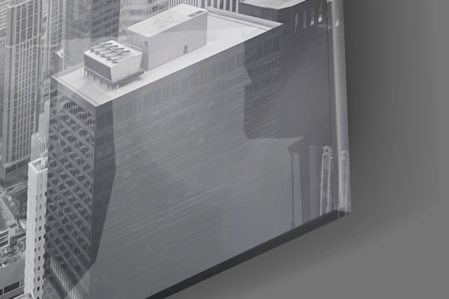 Black And White Skyline Wanderlust Glass Wall Art
