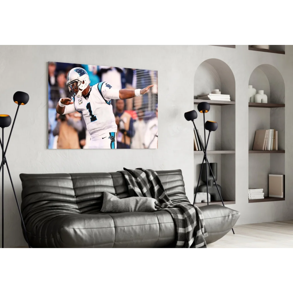 Carolina Panthers #1 player action canvas wall art ready to hang
