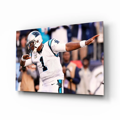 Carolina Panthers wall art canvas print of player in action