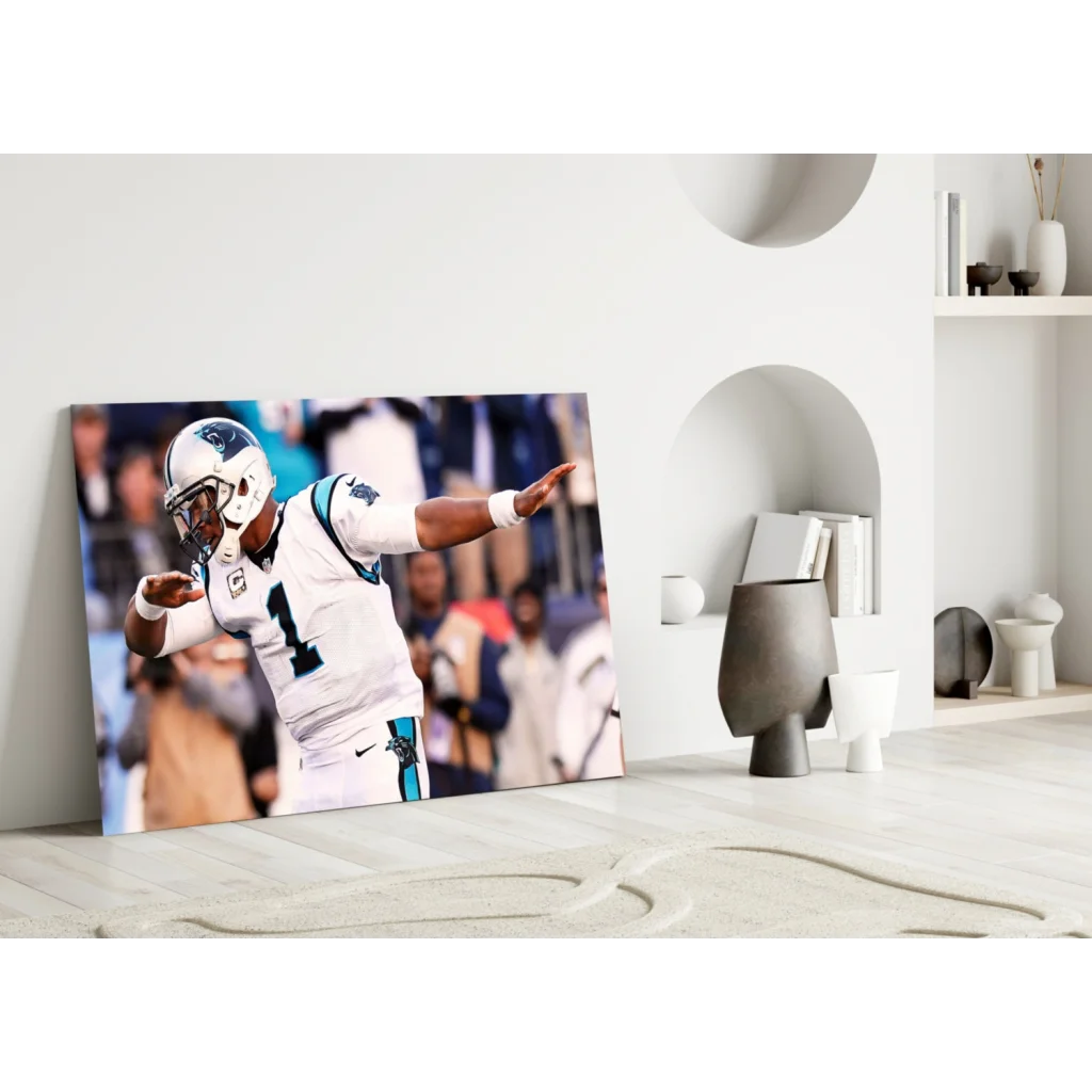 Carolina Panthers number 1 canvas wall art ready to hang