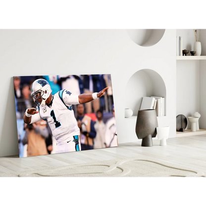 Carolina Panthers number 1 canvas wall art ready to hang