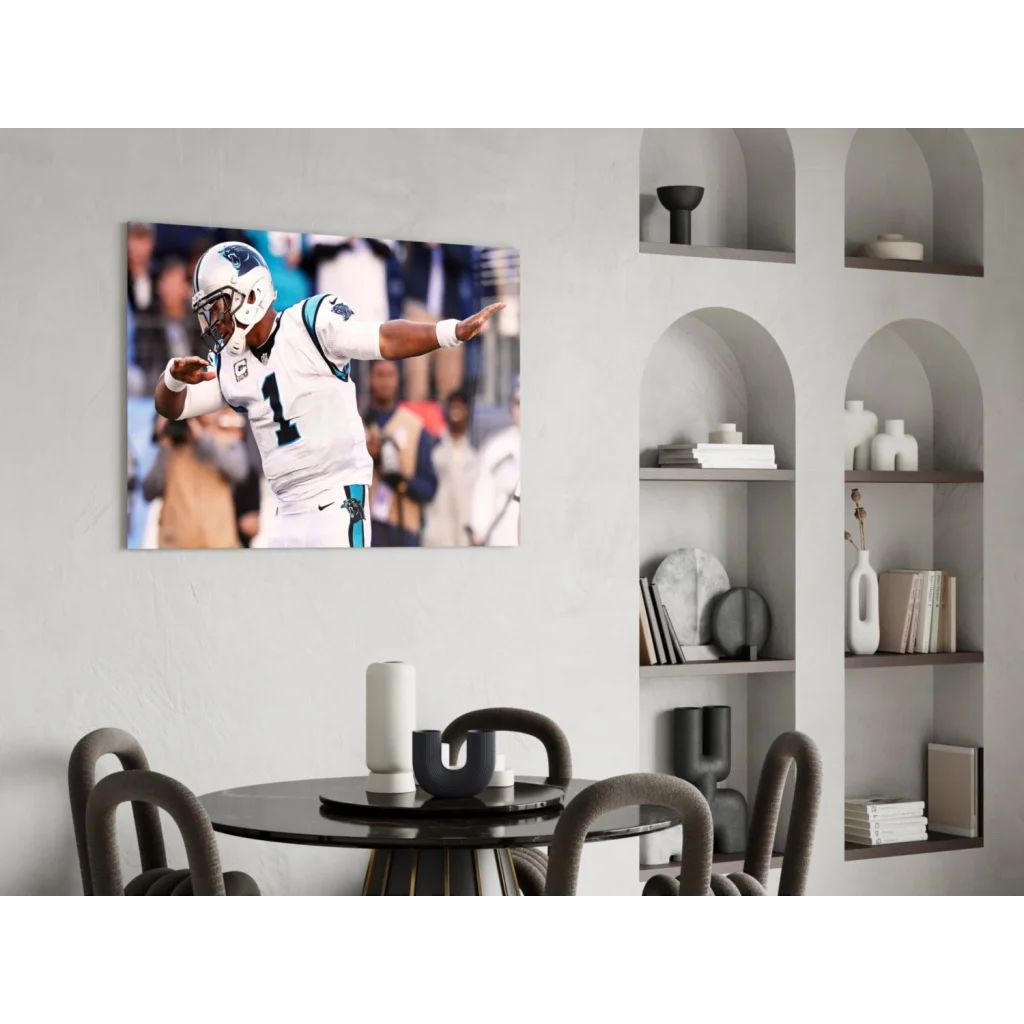 Carolina Panthers #1 player action canvas wall art ready to hang