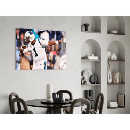 Carolina Panthers #1 player action canvas wall art ready to hang