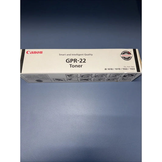 Canon GPR-22 toner cartridge in black and white packaging for IR printers
