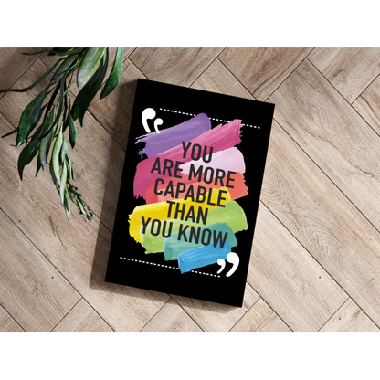 Insigne aluminum prints motivational quote wall art with vibrant paint strokes