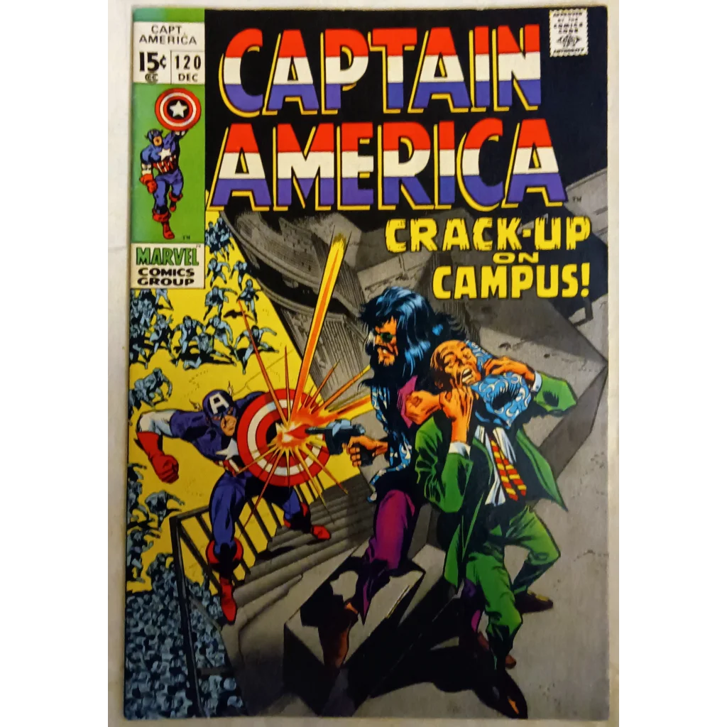 1970s Captain America Marvel Comics issue 120 cover in good condition