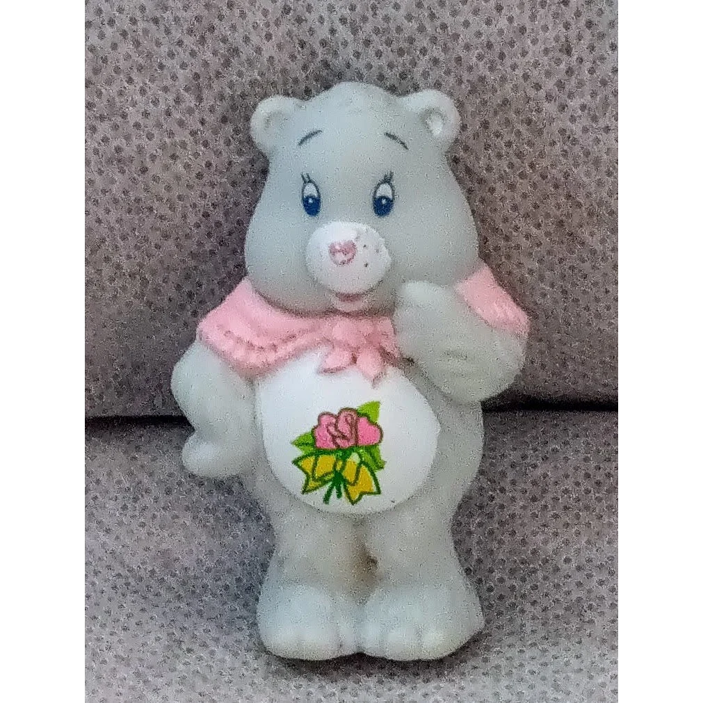 Cute Care Bears mini figure Grams Bear plush toy with pink scarf