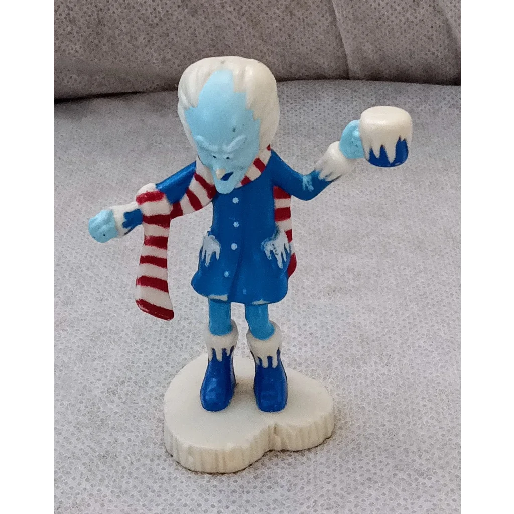 Cute Care Bears mini winter snowman figure with blue-white design, red striped scarf, and boots