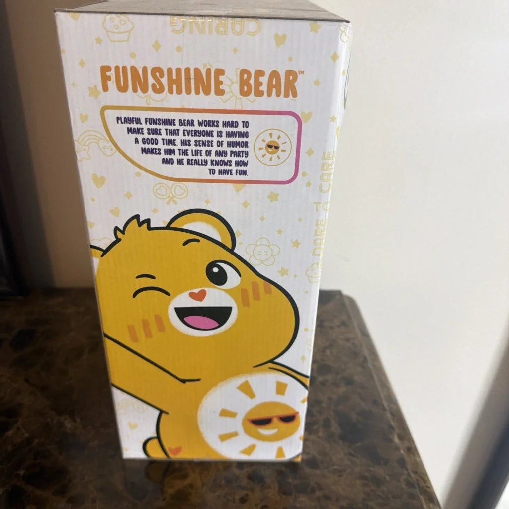 Yellow Care Bears Special Care Coin Funshine Bear figurine in box