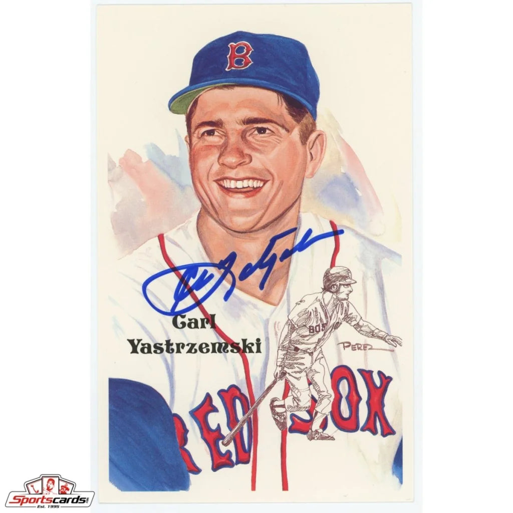 Carl Yastrzemski signed Perez Steele Hall of Fame baseball card