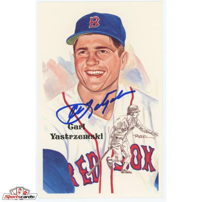 Carl Yastrzemski signed Perez Steele Hall of Fame baseball card