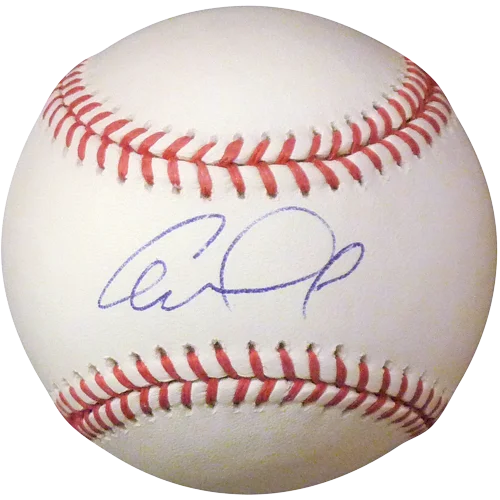 Carlos Correa autographed MLB baseball with red stitching