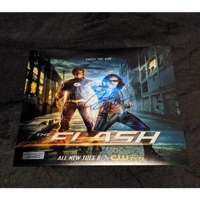 Autographed 8x10 photo of Carlos Valdes from The Flash TV series poster