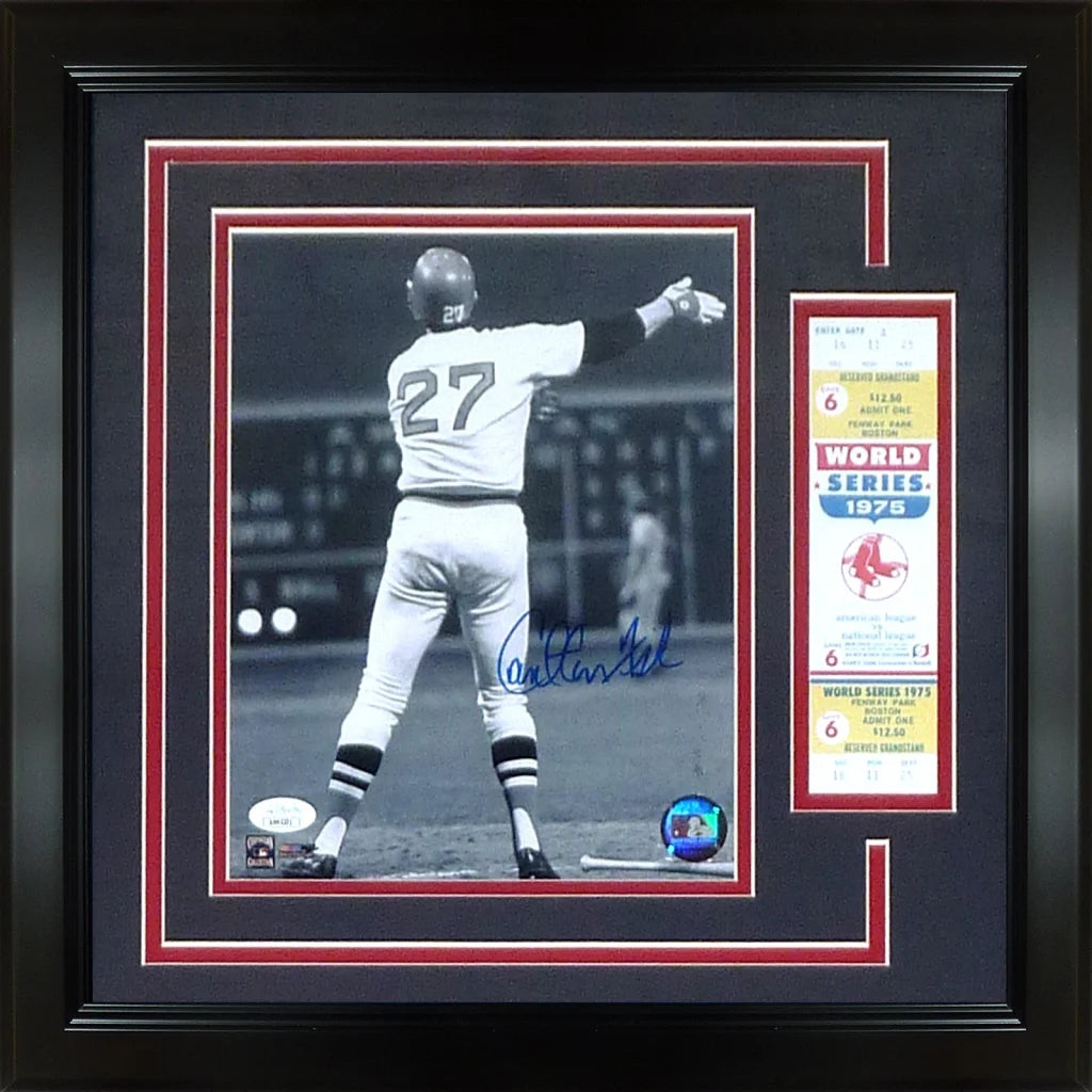Carlton Fisk Boston Red Sox home run replica ticket stub frame