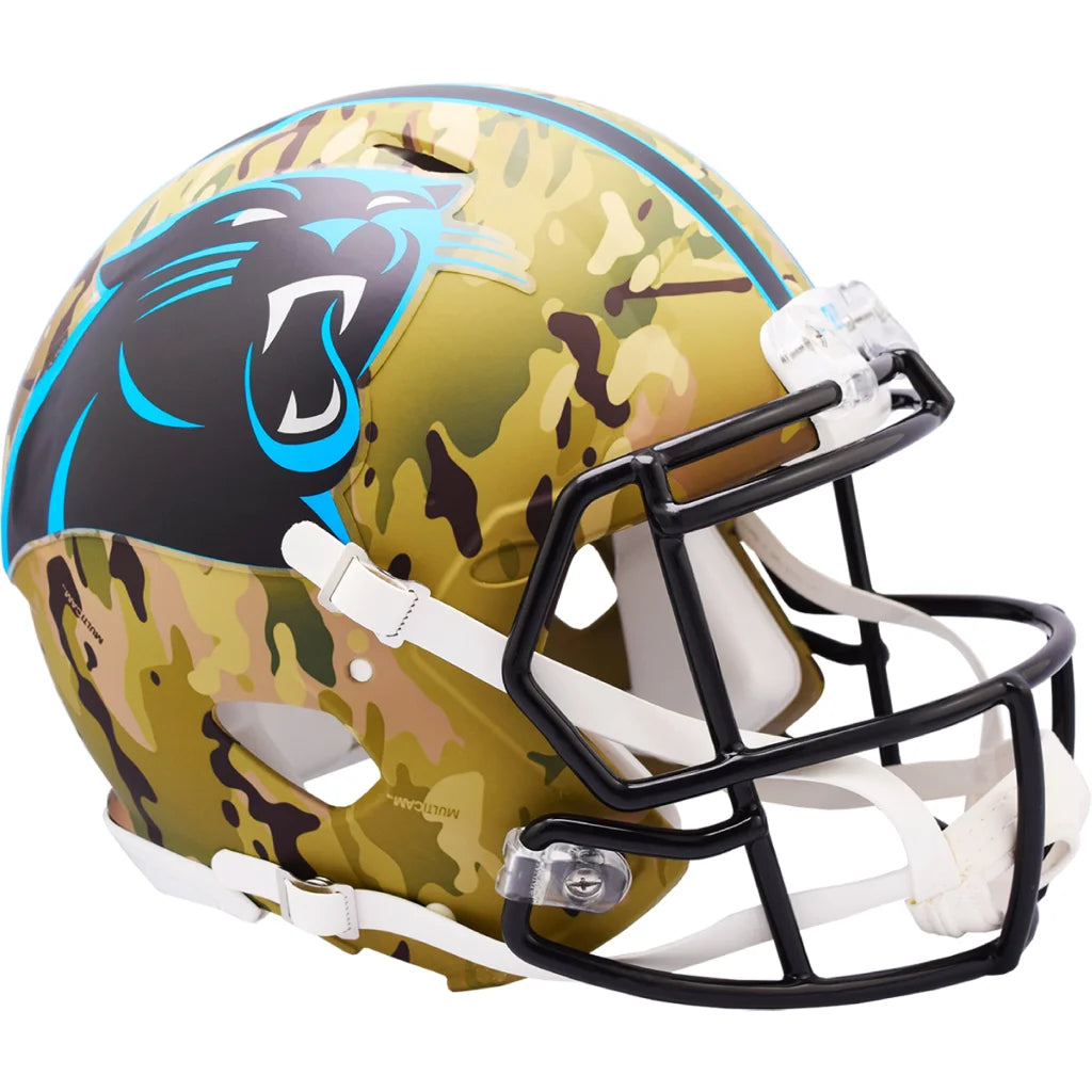 Carolina Panthers camo helmet in Riddell NFL full size authentic