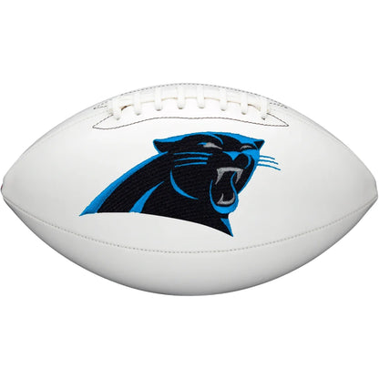Carolina Panthers autograph edition football by Wilson with panther logo