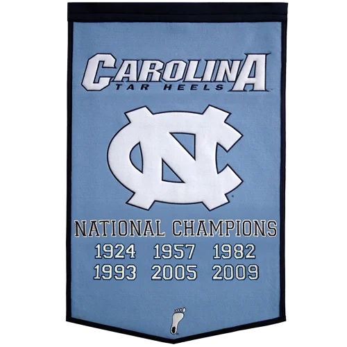 Carolina Tar Heels Dynasty Championship Wool Banner