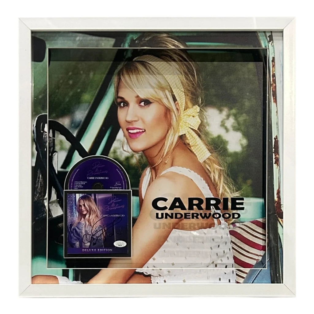 Carrie Underwood autographed deluxe framed CD insert with signed album