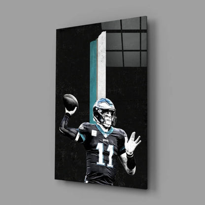 Philadelphia Eagles QB 11 dynamic throw glass wall art canvas print