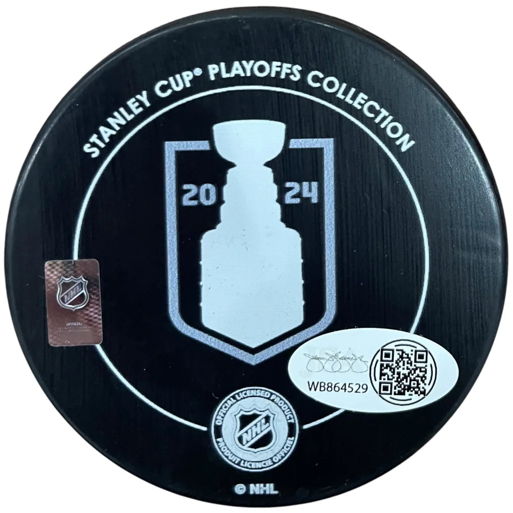 Carter Verhaeghe autographed Florida Panthers Stanley Cup hockey puck