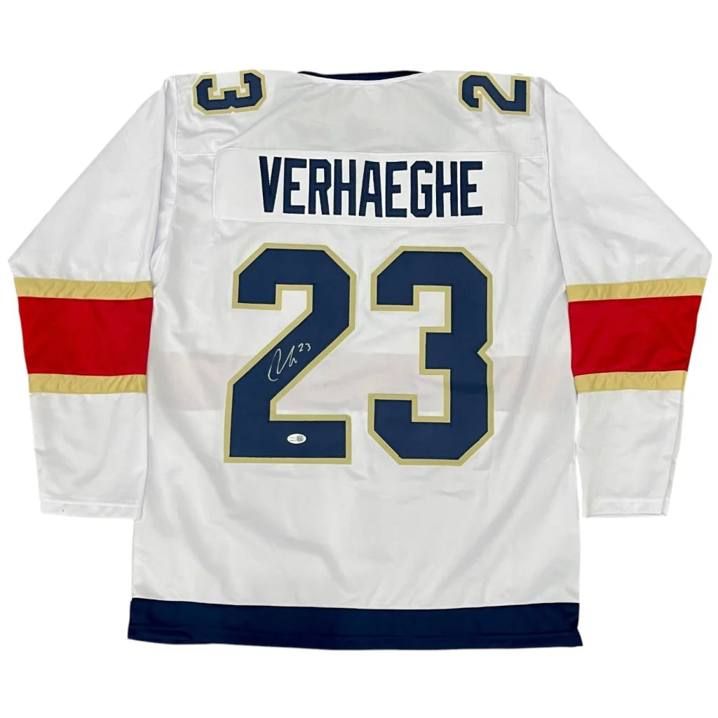 Carter Verhaeghe autographed Florida custom hockey jersey white #23