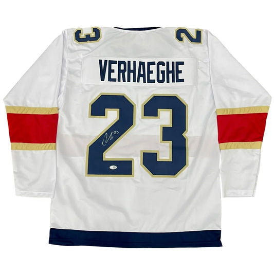 Carter Verhaeghe autographed Florida custom hockey jersey white #23