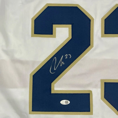 Carter Verhaeghe autographed Florida white #23 custom hockey jersey with JSA