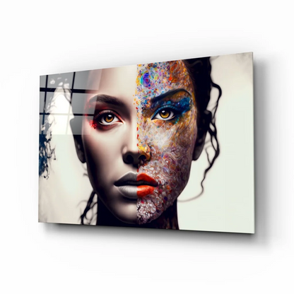 Split Face Abstract Canvas Wall Art Print | Insigneart USA | vintageantiquesgifts.com