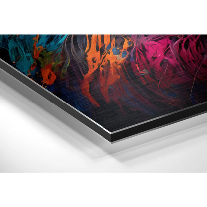 Vibrant Abstract Art on Brushed Aluminium Dibond | Glass Wall Art Print | vintageantiquesgifts.com