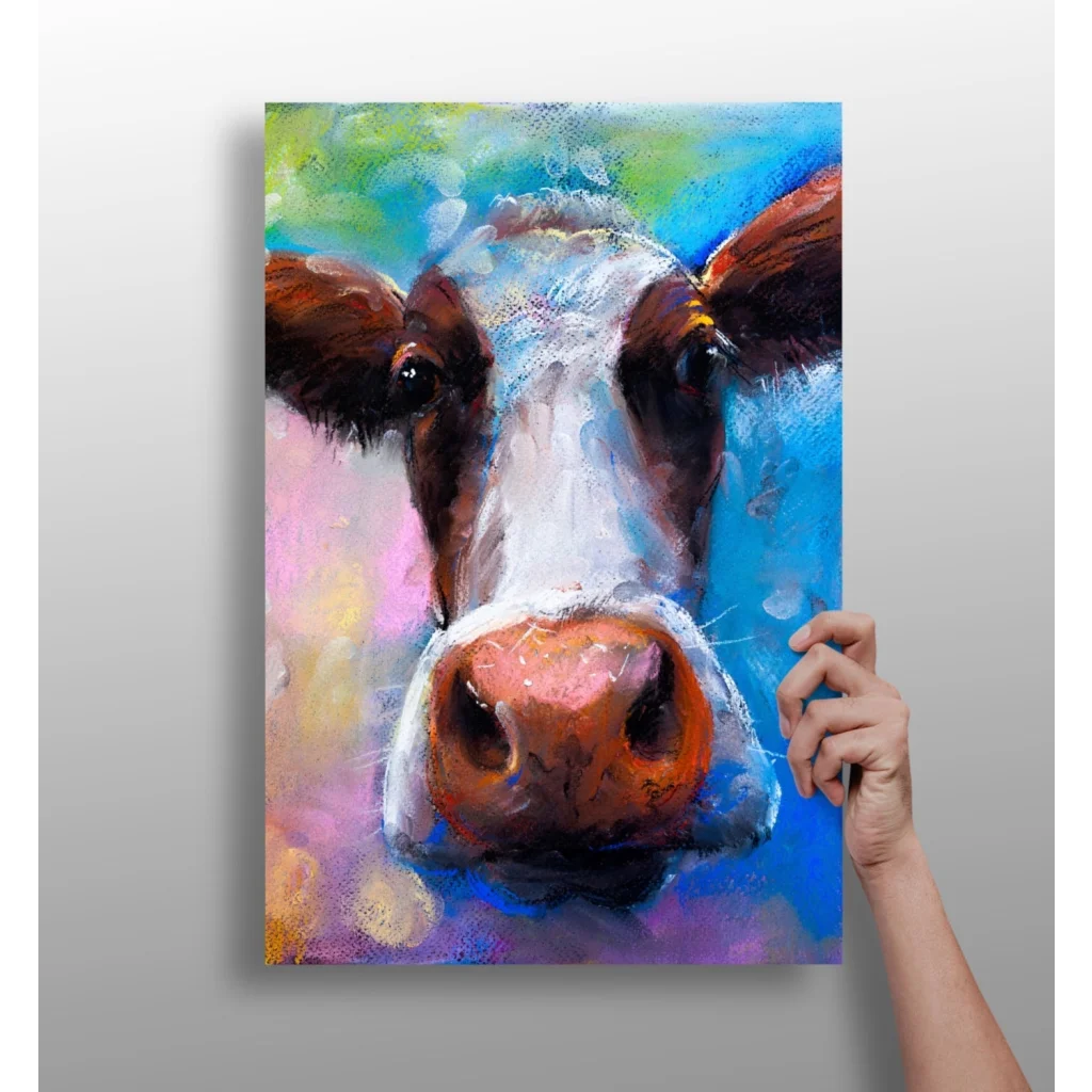 Vibrant Cow Art Insigne Aluminum Prints Transform Your Space | Insigneart USA | vintageantiquesgifts.com