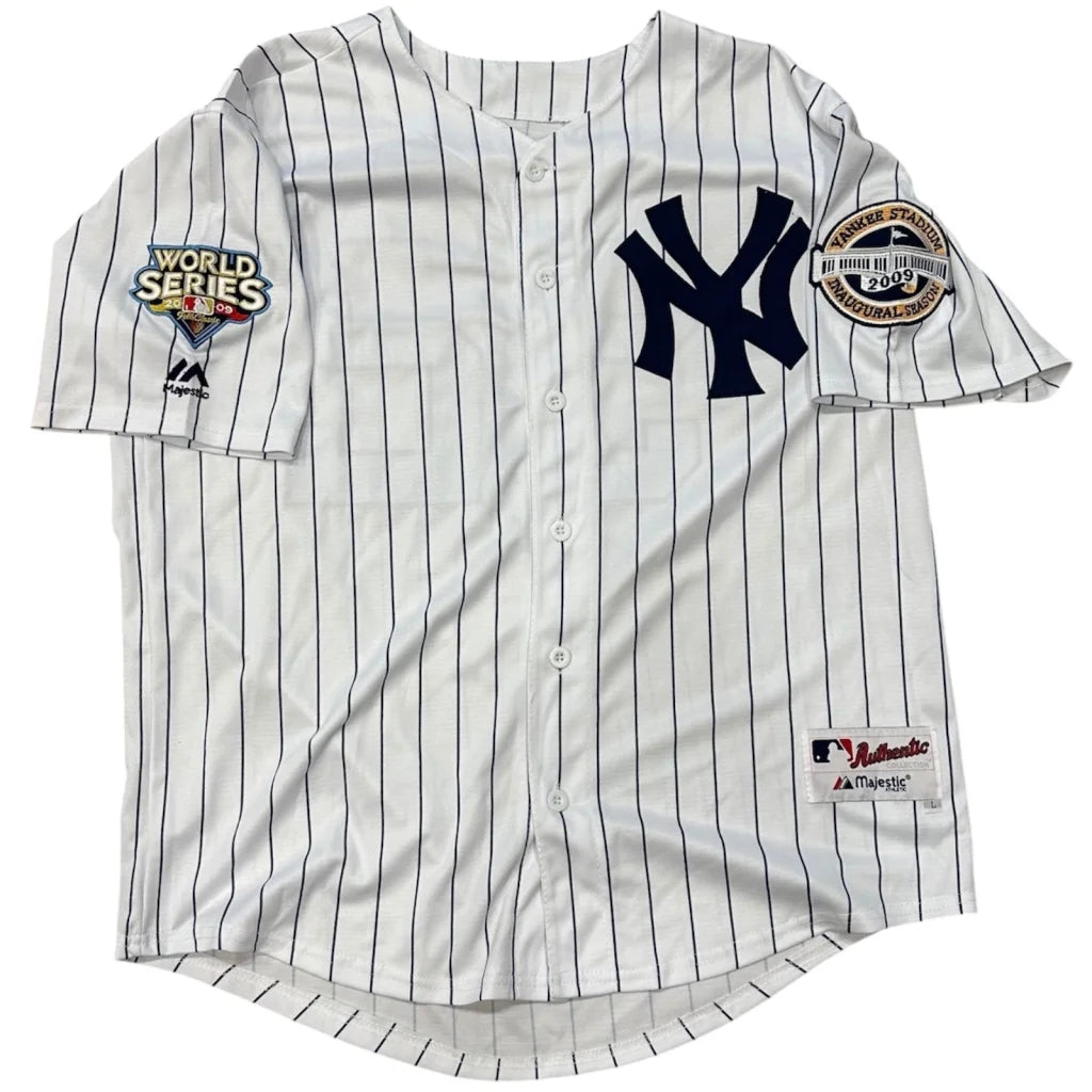Sabathia autographed New York Yankees pinstripe Majestic jersey
