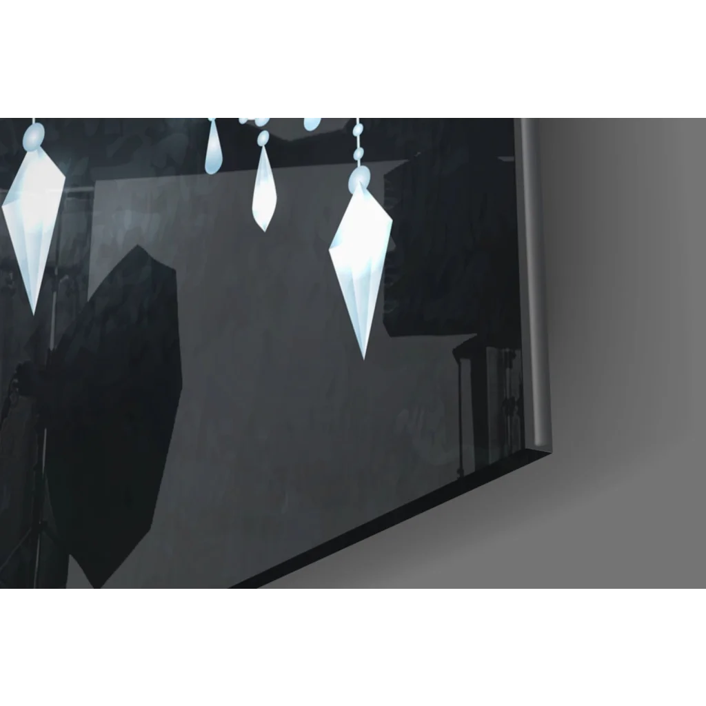 Modern black canvas wall art set with celestial moon dreamcatcher and stars