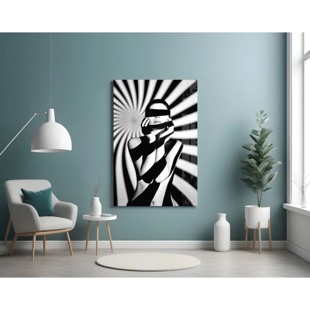 Stunning Geometric Striped Wall Art Canvas Print | Contemporary Home Wall Art | vintageantiquesgifts.com