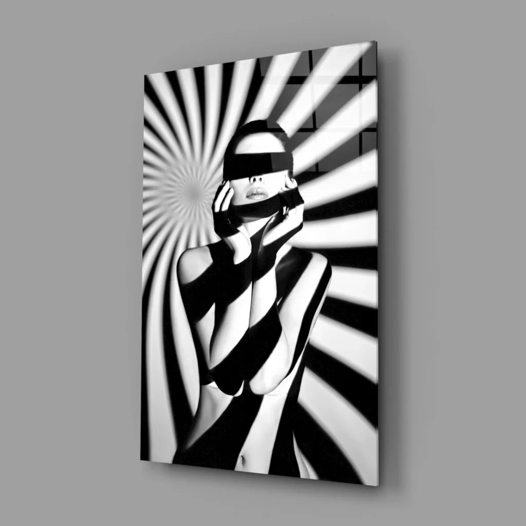 Stunning Geometric Striped Wall Art Canvas Print | Glass Wall Art Print | vintageantiquesgifts.com