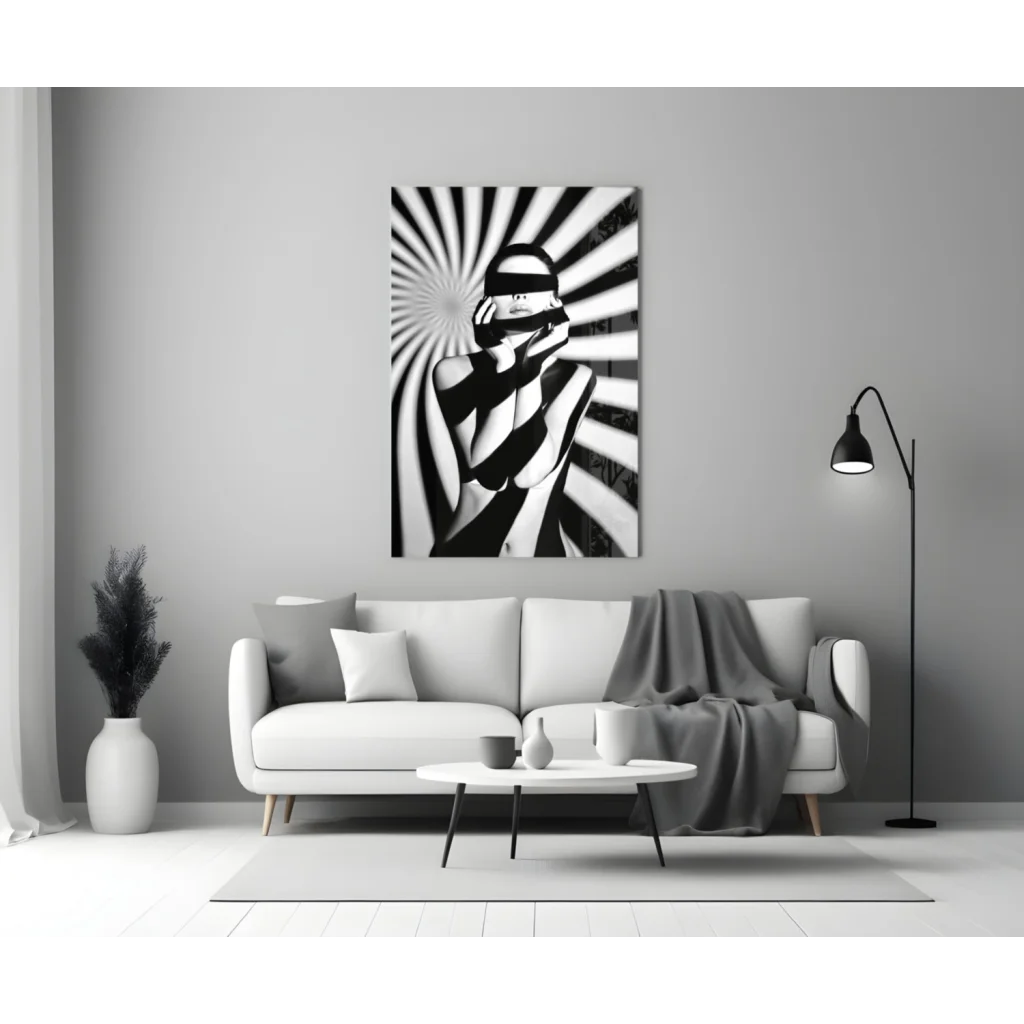 Stunning Geometric Striped Wall Art Canvas Print | Modern Wall Art Decor | vintageantiquesgifts.com