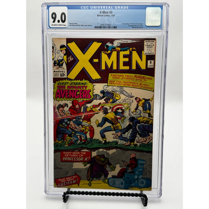 CGC 9.0 blue label X-Men #9 first Avengers crossover 1965 comic