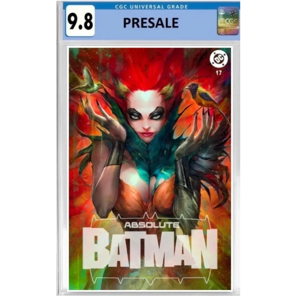 CGC 9.8 Absolute Batman #17 Poison Ivy trade dress comic, vibrant red green art