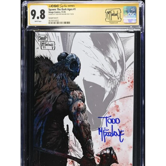 CGC 9.8 Spawn The Dark Ages #1 1:250 McFarlane signed by Todd McFarlane variant cover slab