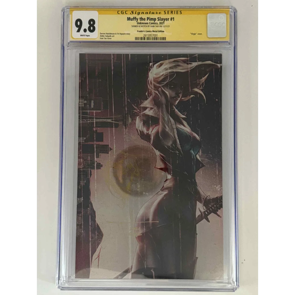 CGC 9.8 yellow label Pimp Slayer #1 metal variant signed by Ivan Tao