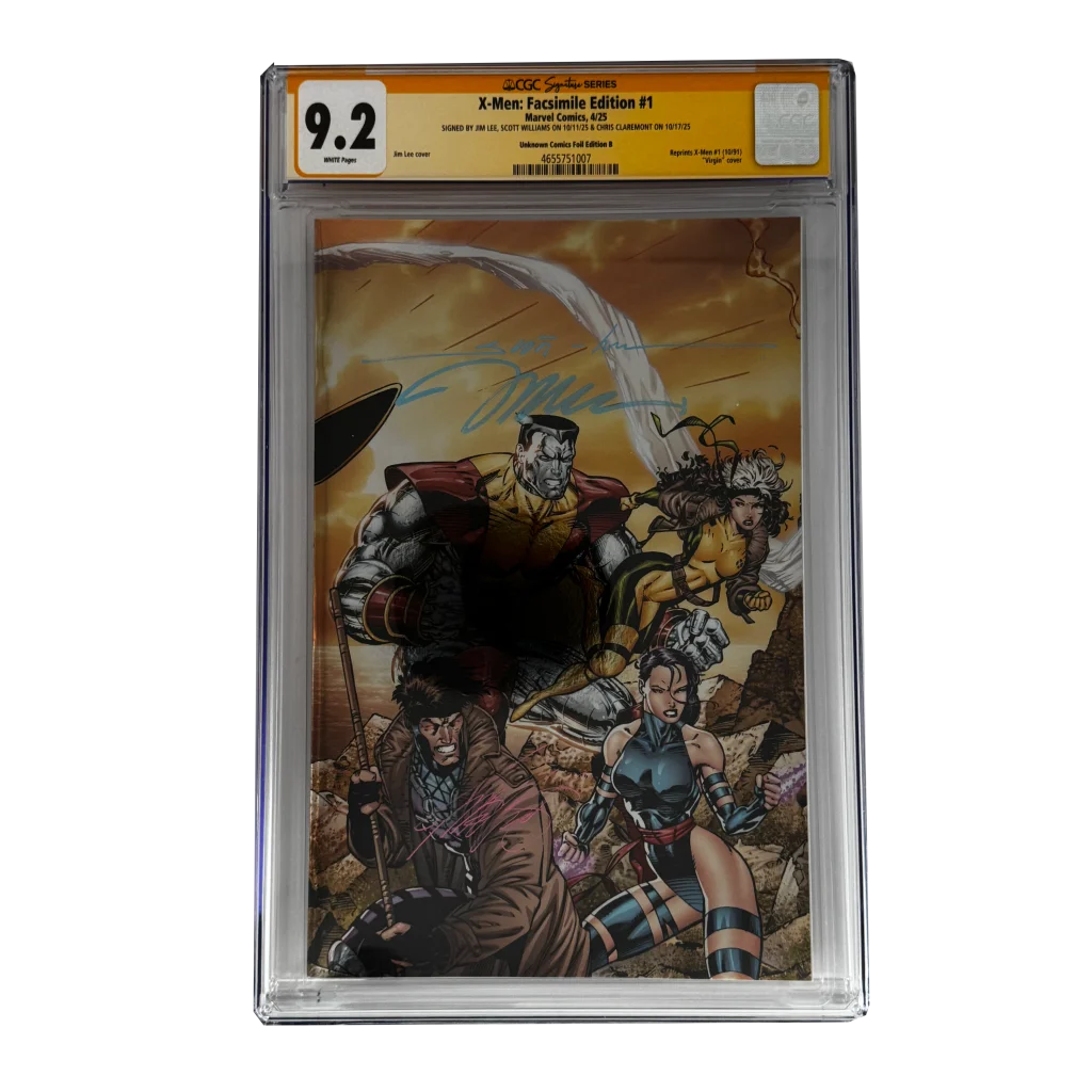 CGC 9.2 graded X-Men #1 facsimile edition comic by Jim Lee in case