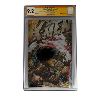 Signed Jim Lee X-Men Facsimile Edition #1 CGC Graded Slab