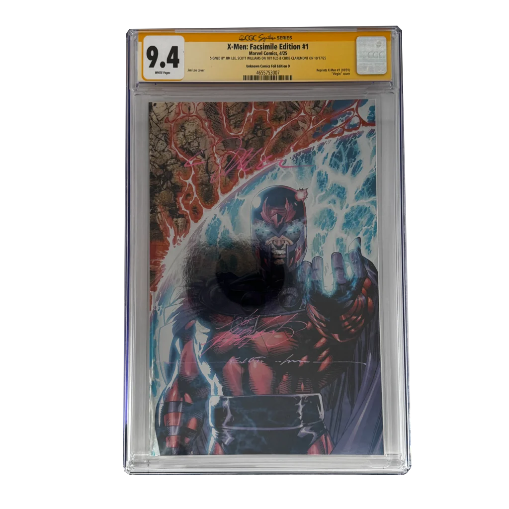 CGC graded signed X-Men facsimile edition #1 by Jim Lee in case