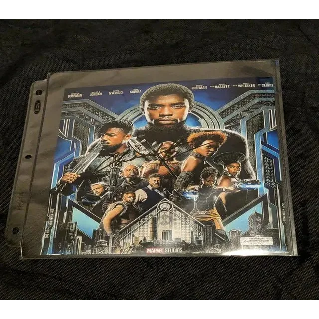 Black Panther autographed poster in protective sleeve from Chadwick Boseman Black Panther collection