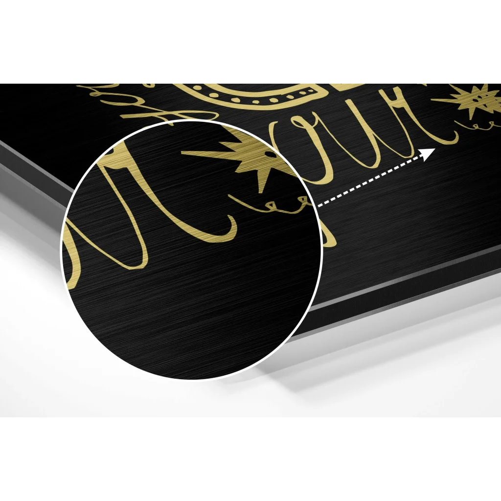 glass wall art Change Your Thoughts Brushed Aluminium Dibond Wall Art