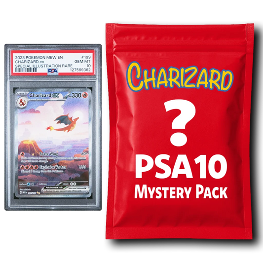 Charizard PSA 10 Graded PKM Card Mystery Pack Trading Card Game | Hall of Fame Sports Memorabilia | vintageantiquesgifts.com
