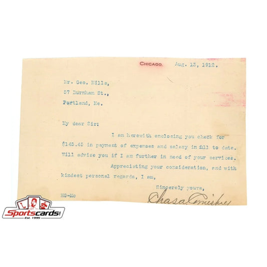 Charles Comiskey typed letter with JSA LOA, vintage baseball treasure