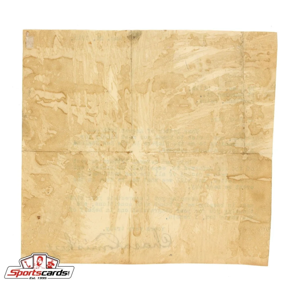 Vintage parchment with Charles Comiskey typed letter and JSA LOA