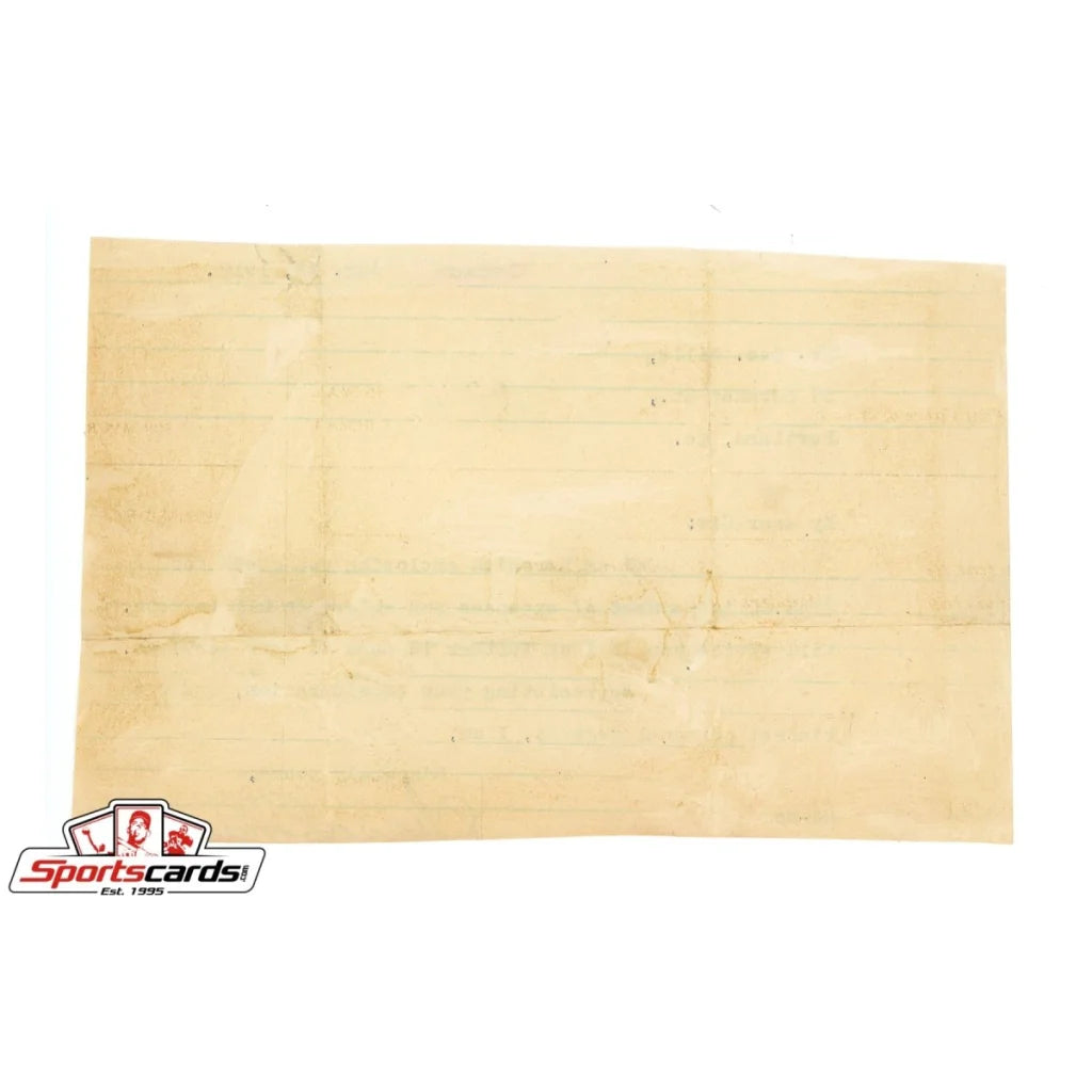 Charles Comiskey typed letter with JSA LOA in beige card holder