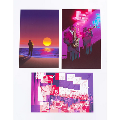 Charlie Parker deluxe edition saxophone player poster set by Dave Chisholm